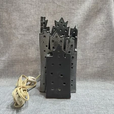 Doug Spalding Art Studio Pottery Cityscape City Skyline Night Light Lamp