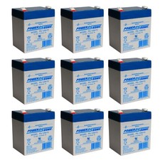 Power-Sonic PS-1250F2 12V 5AH SLA Security Alarm Battery - 9 Pack