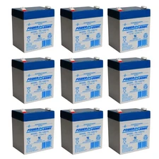 Power-Sonic PS-1250F2 12V 5AH SLA Security Alarm Battery - 9 Pack