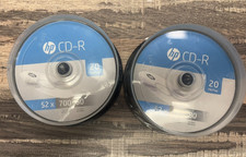  2 20 pack Hp CD-R 52 x 700MB 80 minute CD  s blank sealed 40 Total
