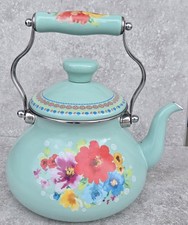 Pioneer Woman Breezy Blossom Enamel On Steel 1.9-Quart Tea Kettle FREE US SHIP