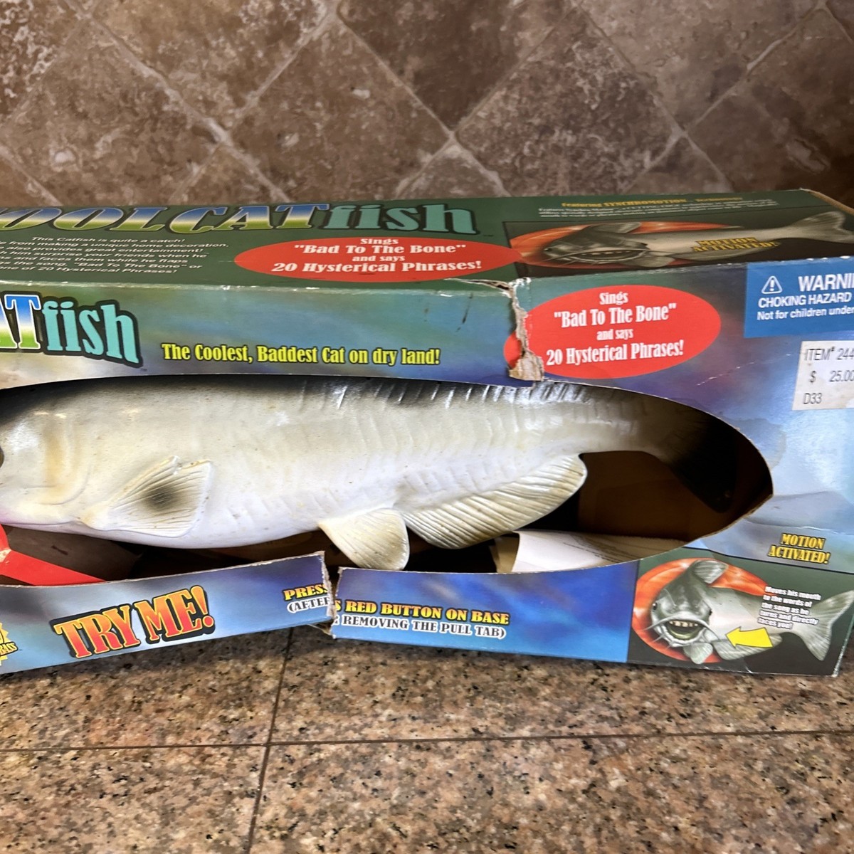 Big Mouth Billy Bones Gemmy - Poisson Chanteur Vintage 2000 - Neuf Boîte