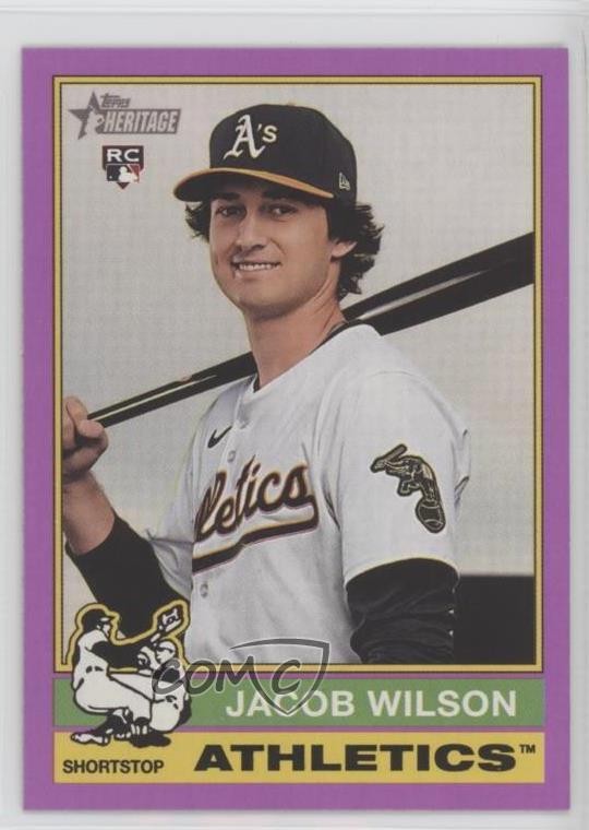 2025 Topps Heritage Light Purple Border Jacob Wilson #15 Rookie RC 18uq