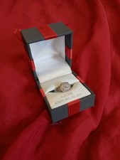 Sterling Silver Diamond Encrusted Ring Size 7