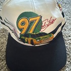 Vintage 1990s NASCAR Hat Chad little Race Car Driver Snap Back Cap John Deere — photo 3