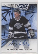 2021-22 Upper Deck SP Game Used Legends Blue Auto Bernie Nicholls #114 Auto sq1