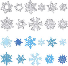 11 Pcs Christmas Snowflake Die Cuts for Card Making, Winter Snow Cutting Dies Me