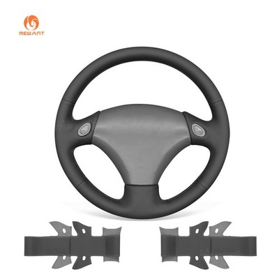 MEWANT DIY Black Stitch Steering Wheel Cover for Toyota Aristo 1998-2005