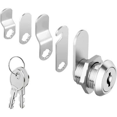Mailbox lock 16mm with 2 keys and 5 different strike plates