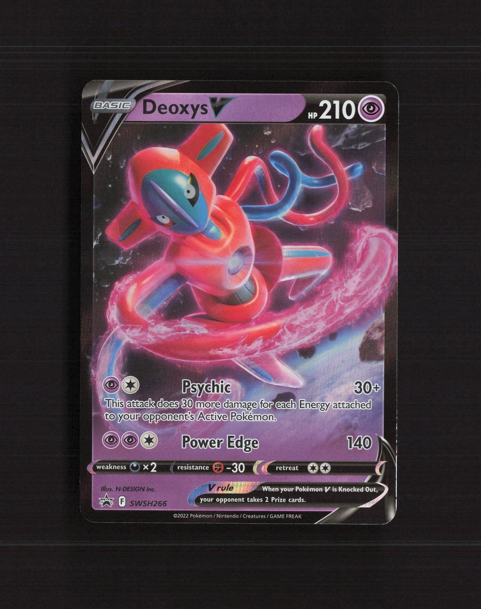 Deoxys V SWSH266 Sword & Shield Black Star Promo Holo Pokemon Card NM