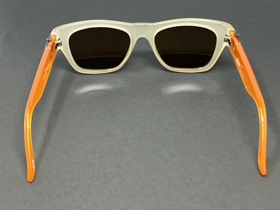 Vintage Gianni Versace 405-445 Clear Orange Unisex Square Sunglasses Authentic - Image 4 of 4