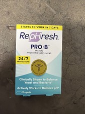 Rephresh Pro B Probiotic Feminine Supplement 30 Capsules Exp 10/26