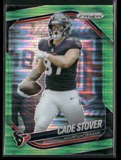 2025 Panini Prizm Cade Stover 101 Houston Texans Neon Green Pulsar