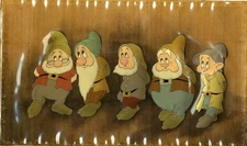 Dwarfs Courvoisier Cel of Doc, Bashful, Sneezy, Happy, and Dopey from Snow White