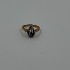 Vintage 14k Gold Ring Size 6 3.78 Grams Diamond Geometric 