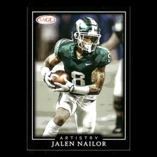 Jalen Nailor #53 2022 SAGE Artistry Black Michigan State Spartans Football Card