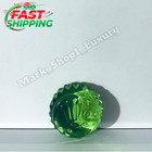 ROLEX Triplock Italian Green Glass Paperweight Green Crystal Moon Cake Salviati — photo 4
