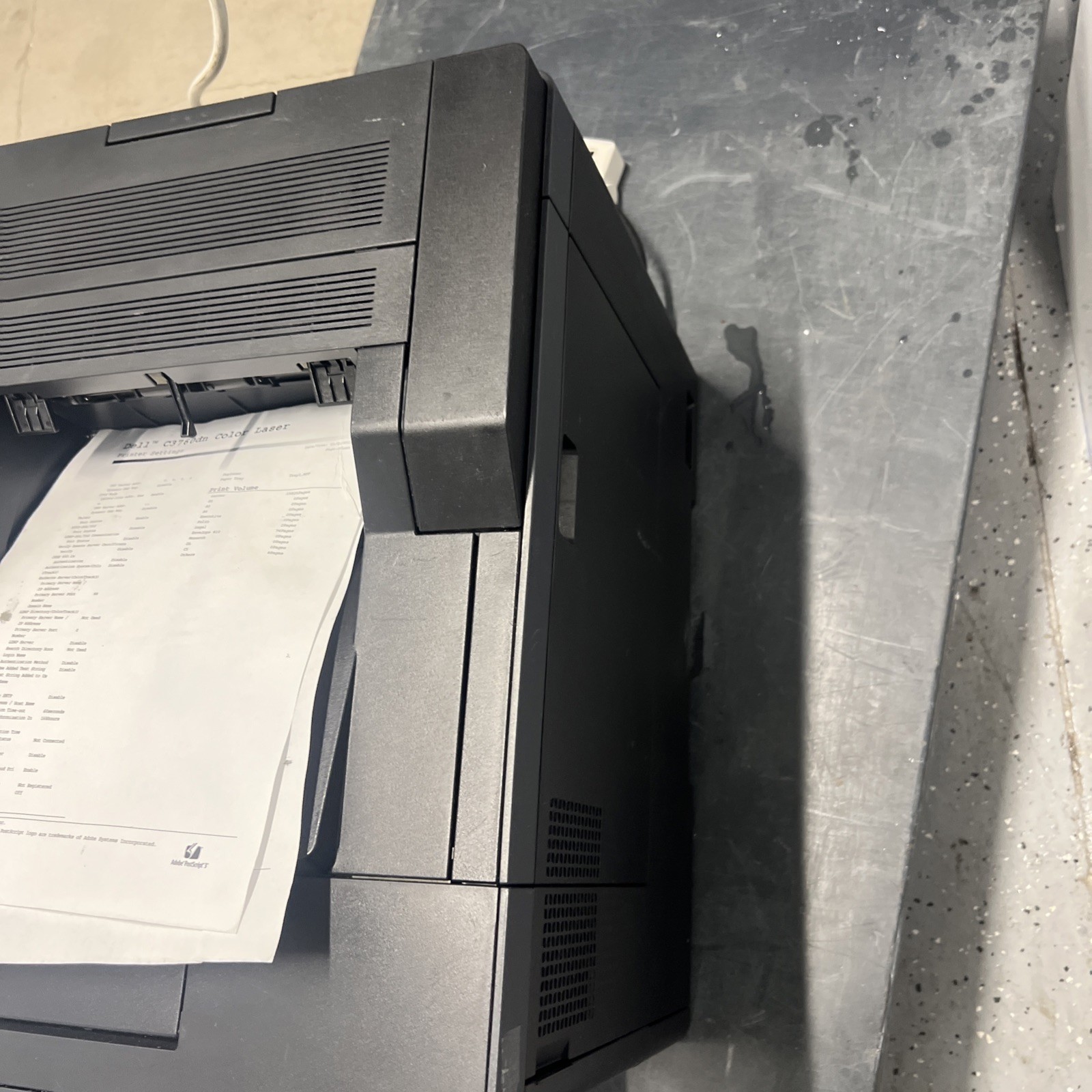 Dell C3760dn Color Laser Printer With Dell Wireless Module Wpa5151 Printer Cable