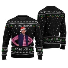 Humorous Tis The Season To Be Jolly Ugly Christmas Sweater Fullsize S-6XL