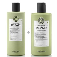Maria Nila Structure Repair Set - Shampoo 350 Ml + Conditioner 300 Ml