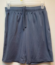 Tek Gear Youth Shorts-Size L 14/16 Gray-Pockets-Elastic Drawstring Lightweight
