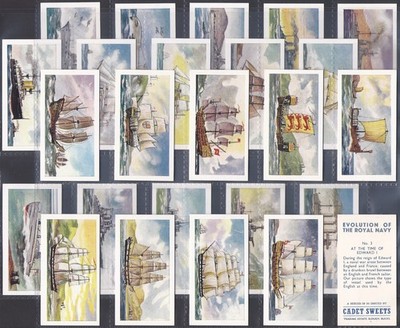 KADETT - FULL SET - EVOLUTION OF THE ROYAL NAVY 1959 (25 KARTEN) TOP+++