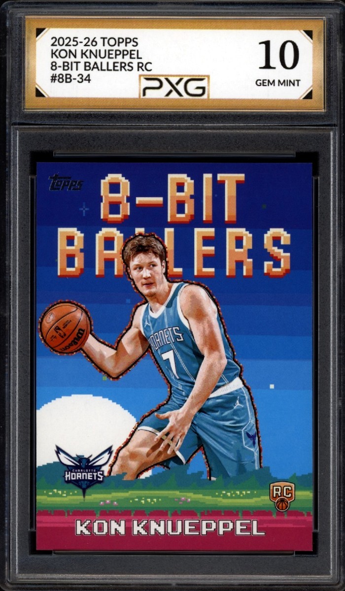2025-26 Topps KON KNUEPPEL 8-Bit Ballers RC #8B-34 Graded PXG 10