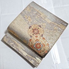 B Kimono Relaxation Shosoin Pattern Gold Thread Chinese Arabesque Cloud