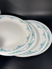 Set 4 Corelle Dinner Plates White With Blue break, and chip resistant made in US — photo 4