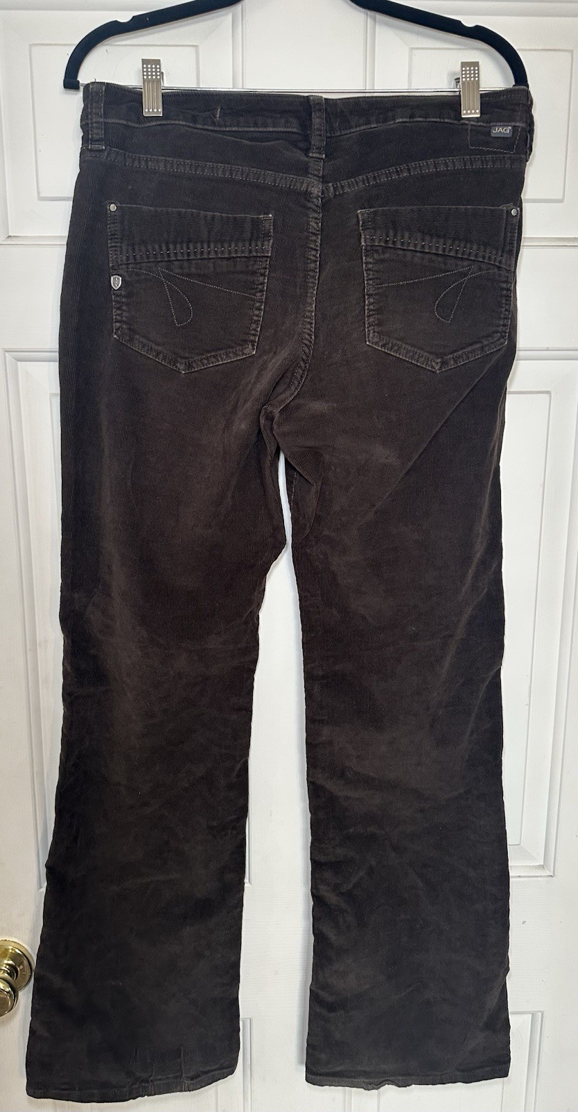 Jag Low Rise Boot Leg Courdaroy Pants Brown Jeans Womens Size 12 X32