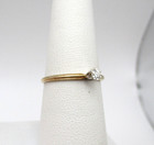 10K Yellow Gold 1/10 CTW Diamond Solitaire Engagement Ring Size 7 [R339] — photo 3