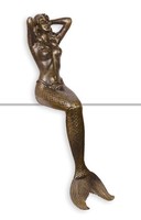 Eine Gusseiserne Skulptur Einer Meerjungfrau Replikat Retro Design Dekoration