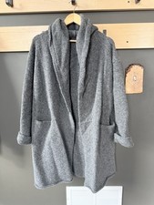 Peruvian Connection Alpaca Blanket Coat Gray NEW WITH TAGS M/L Kotzebue