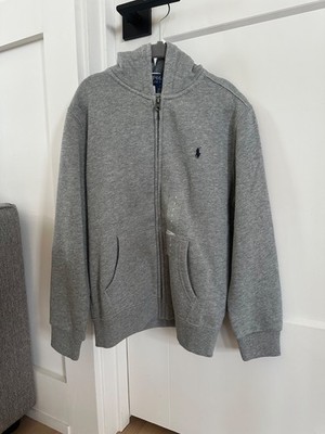 NWT Polo Ralph Lauren Zip Down Hoodie Grey Kids Boys Size 7 | eBay