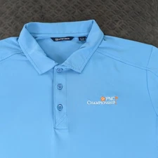 PNC Championship Polo Shirt Golf Cutter & Buck Blue Short Sleeve Men XL