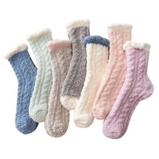 Fuzzy Socks for Women Fluffy Winter Warm Soft Cozy Coral Fleece Plush Sock