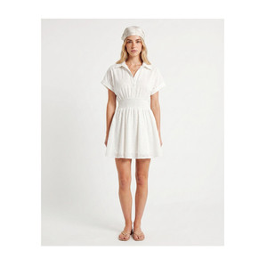 chinese dress ladies Verlaine White Linen Blend Maxi Dress - US 14