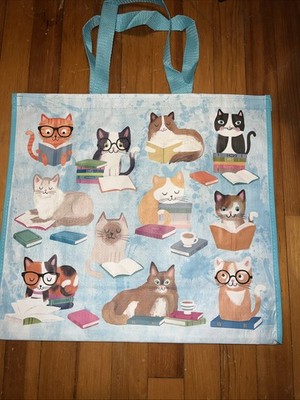 Marshall s Dogs Reading Books Large Reusable Shopping Bag New