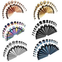 Stainless-Steel Ohr Taper Plugs, Tunnel FüR Gepiercte Ohren, 36 StüCk, 1.6-10 Mm