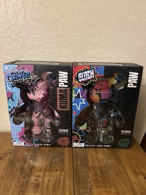 (2) Kuma Paw 9.5  Street Edition Trixie & Glitch Urban Art Bear Figure
