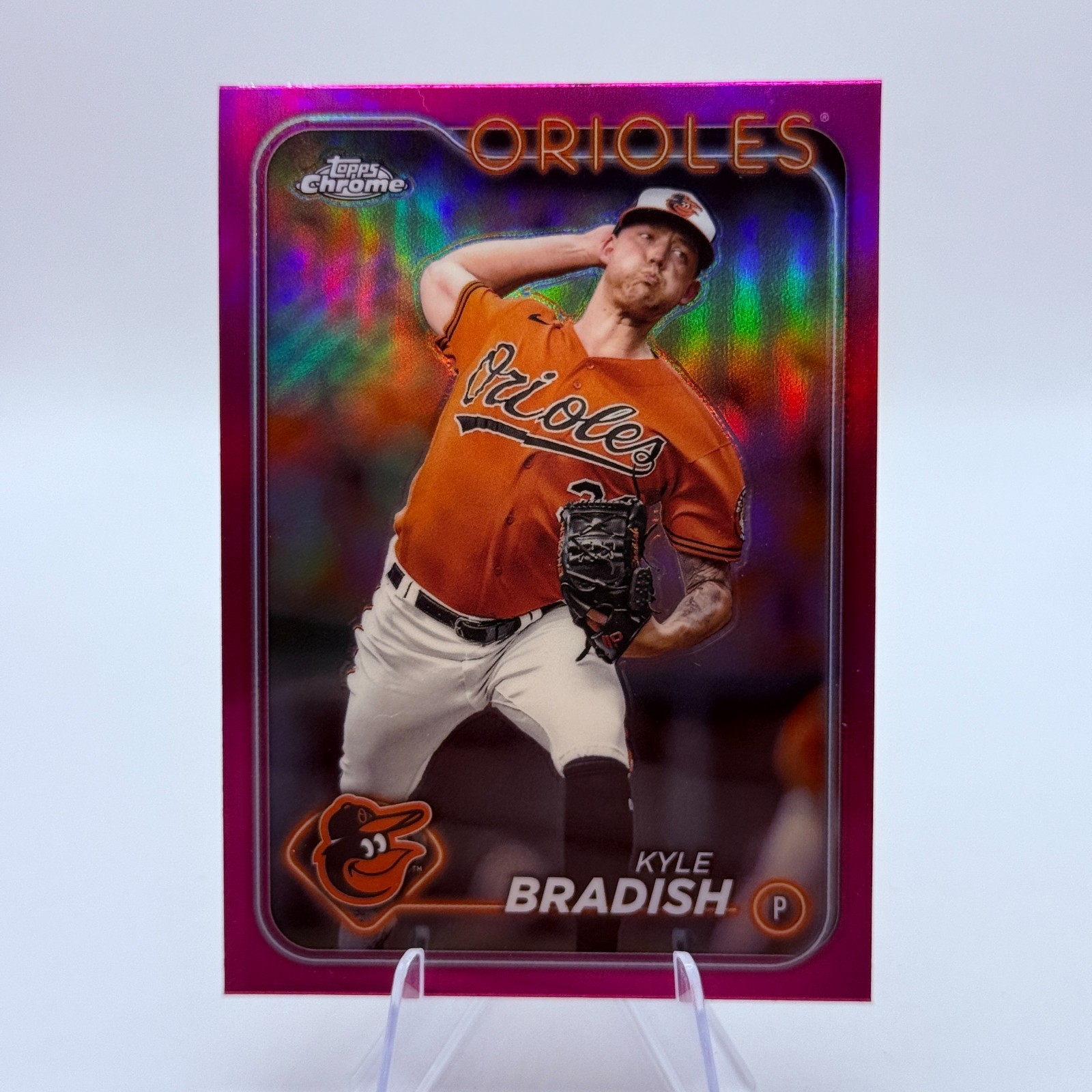 Kyle Bradish 2024 Topps Chrome #69 Pink Refractor Baltimore Orioles Card MLB