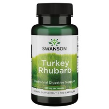 Swanson Turkey Rhubarb 500 mg 100 Capsules - Wellness Support Advanced Formula