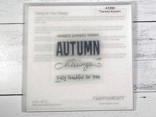 Close To My Heart Thankful Autumn A1290 Clear Stamp Set Fall Sentiments CTMH