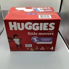 Huggies Little Movers Disposable Baby Diapers, Size 4 (22-37 lbs), 58 Ct