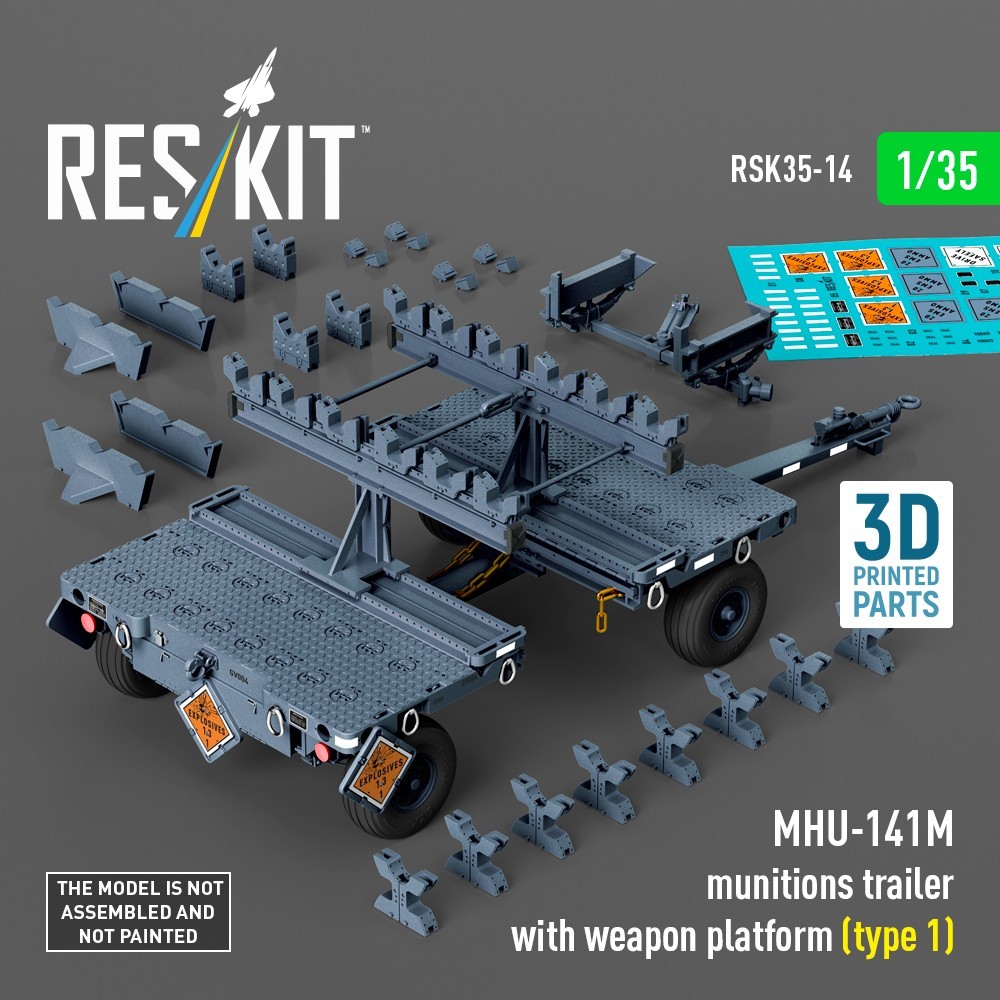 MHU-141M munitions trailer with weapon platform (type 1) 1:35 ResKit RSK35-0014