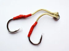 [12 PAIRS] Size #2 Custom Offshore Tackle Double Assist Hooks - Black