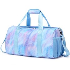 Sports Duffel for Girls Teens Ballet Bag Dance Bag for Girls Blue Tie Dye