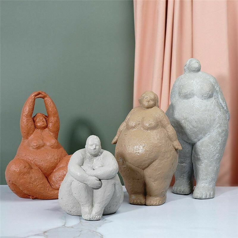 Fat Lady Ornaments Large Figurine Woman Figure Sculptures Home