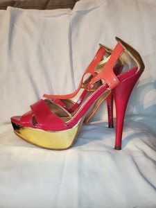 pink multicolor heels