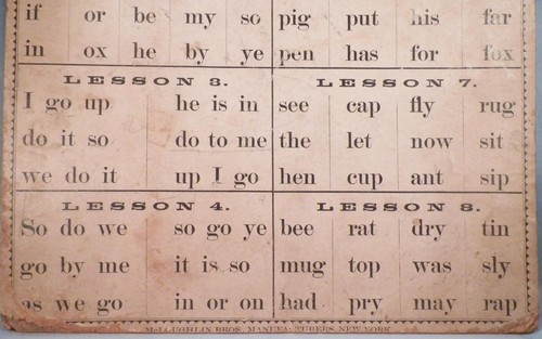 Childs Victorian ABC Numbers Words Chart McLaughlin Bros NY Litho 1890s Antique - Bild 7 von 7
